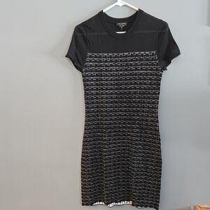 Rag & Bone Black and Gray Mini Dress